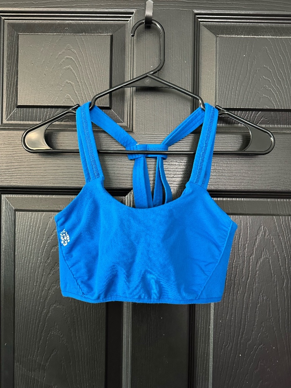 FP Movement Free People Bright Blue Strappy Sports Bra Size M/L